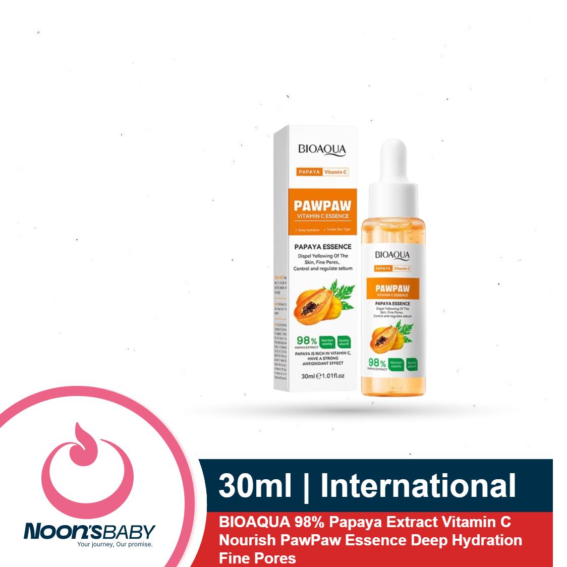 BIOAQUA Serum 98% Papaya Extract Vitamin C Nourish PawPaw Essence Deep Hydration Fine Pores 30ml
