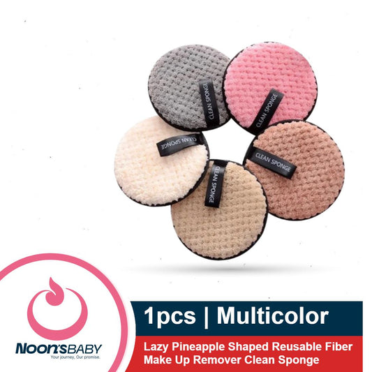 1pcs Multicolor Lazy Pineapple Shaped Reusable Fiber Make Up Remover Clean Sponge