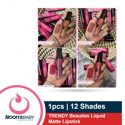 TRENDY Beauties Liquid Matte Lipstick 1pcs | 1-12 Shades