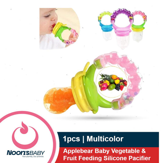 1pcs AppleBear Fruit And Vegetable Nutrition Le Silicone Pacifier 10m+ Multicolor