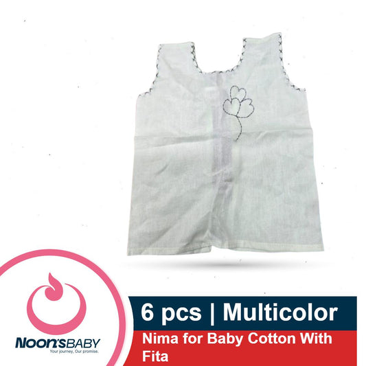 6pcs Combo Nima for Baby Multicolor Cotton Nima with Fita for New Born Baby 0-6 Month Babies Cloths