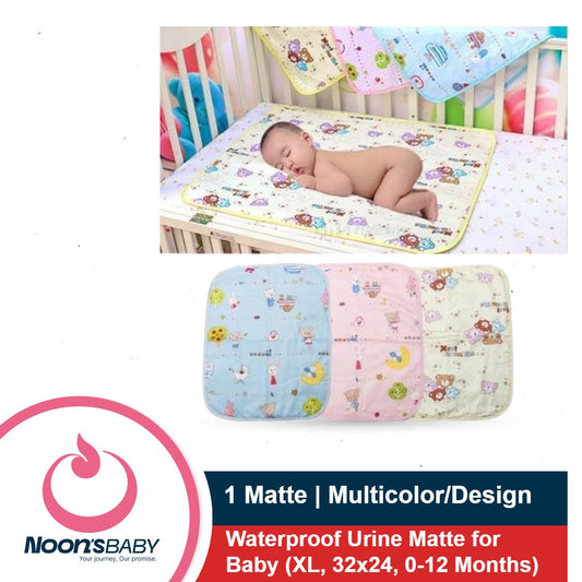 Waterproof Urine Matte for Baby (XL 32x24" 0-12 Months Multicolor & Design)