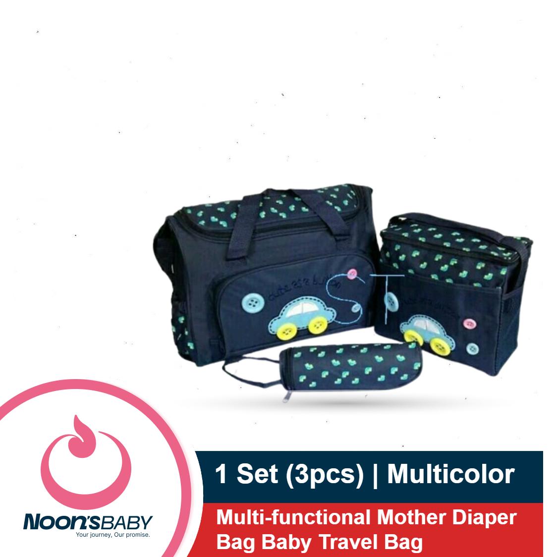 Multi-functional Mother Diaper Bag Mother Baby Travel Bag 1 Set (3pcs) Multicolor Available