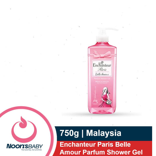 Enchanteur Paris Belle Amour Bright & Smooth Parfum Shower Gel 750gm with Rose Oil & Vitamin B3 | Malaysia