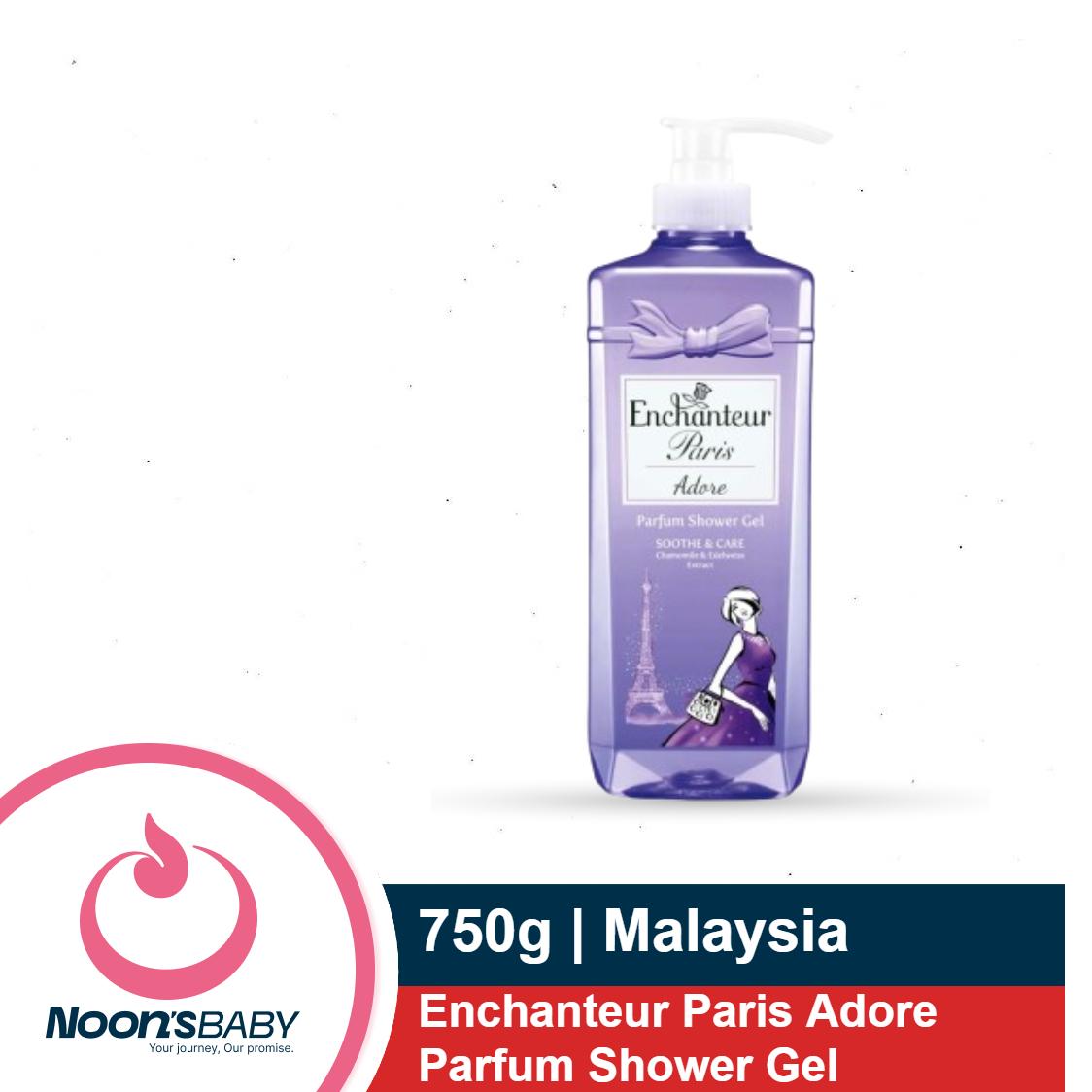 Enchanteur Paris Adore Soothe & Care Parfum Shower Gel 750gm with Chamomile & Edelweiss Extract | Malaysia