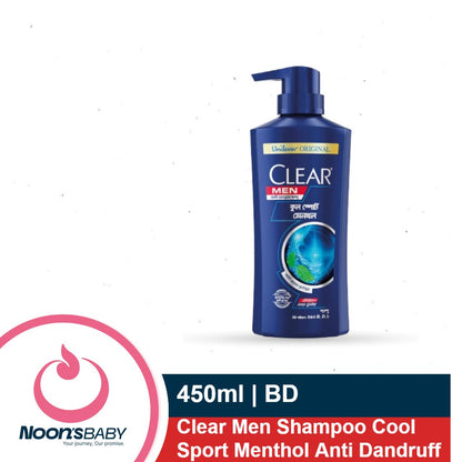 Clear Men Shampoo Cool Sport Menthol Anti Dandruff 450ml/ 330ml/ 170ml | Bangladesh