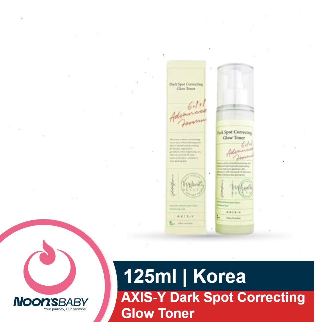 AXIS-Y Dark Spot Correcting Glow Toner 125ml | Brightening & Hydrating with 5% Niacinamide, Glutathione & Hyaluronic Acid - Vegan Korean Skin Care Exfoliator Face Toner for All Skin