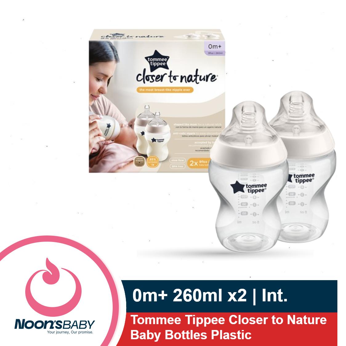Baby Feeder 0m+ 260ml 2 Bottle Pack Plastic Multicolor Bottle Tommee Tippee Closer to Nature Baby Bottle