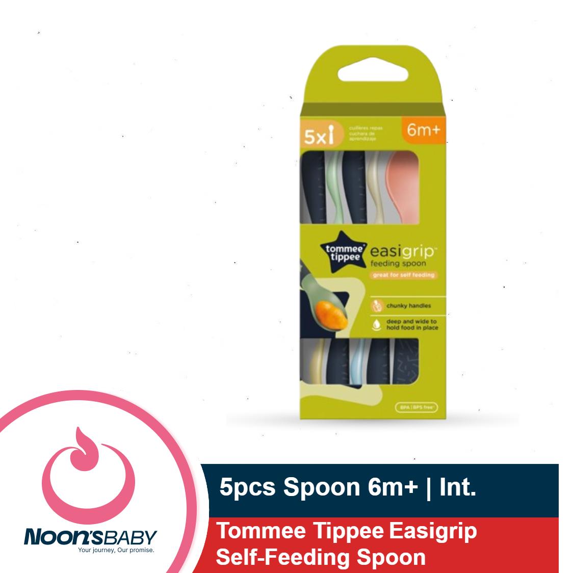 Tommee Tippee Easigrip Self-Feeding Spoon 5pcs Set for 6m+ Babies Spoon Multicolor