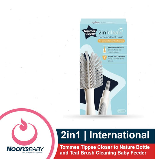 Tommee Tippee Closer to Nature 2in1 Bottle and Teat Brush Cleaning Baby Feeder