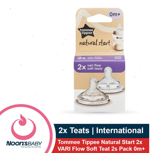 Tommee Tippee Natural Start 2x VARI Flow Soft Teat 2s Pack 0m+