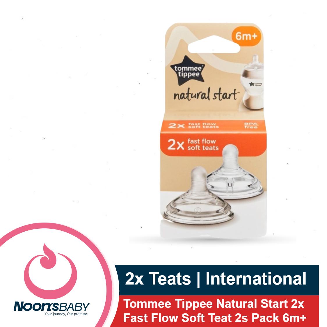 Tommee Tippee Natural Start 2x Fast Flow Soft Teat 2s Pack 6m+