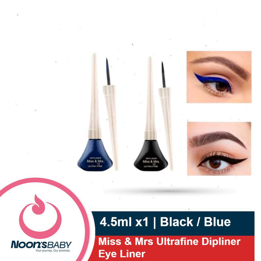 1pcs Miss & Mrs Ultra Fine Dip-liner Liquid Eye Liner 4.5ml | Blue Eyeliner | Black Eyeliner