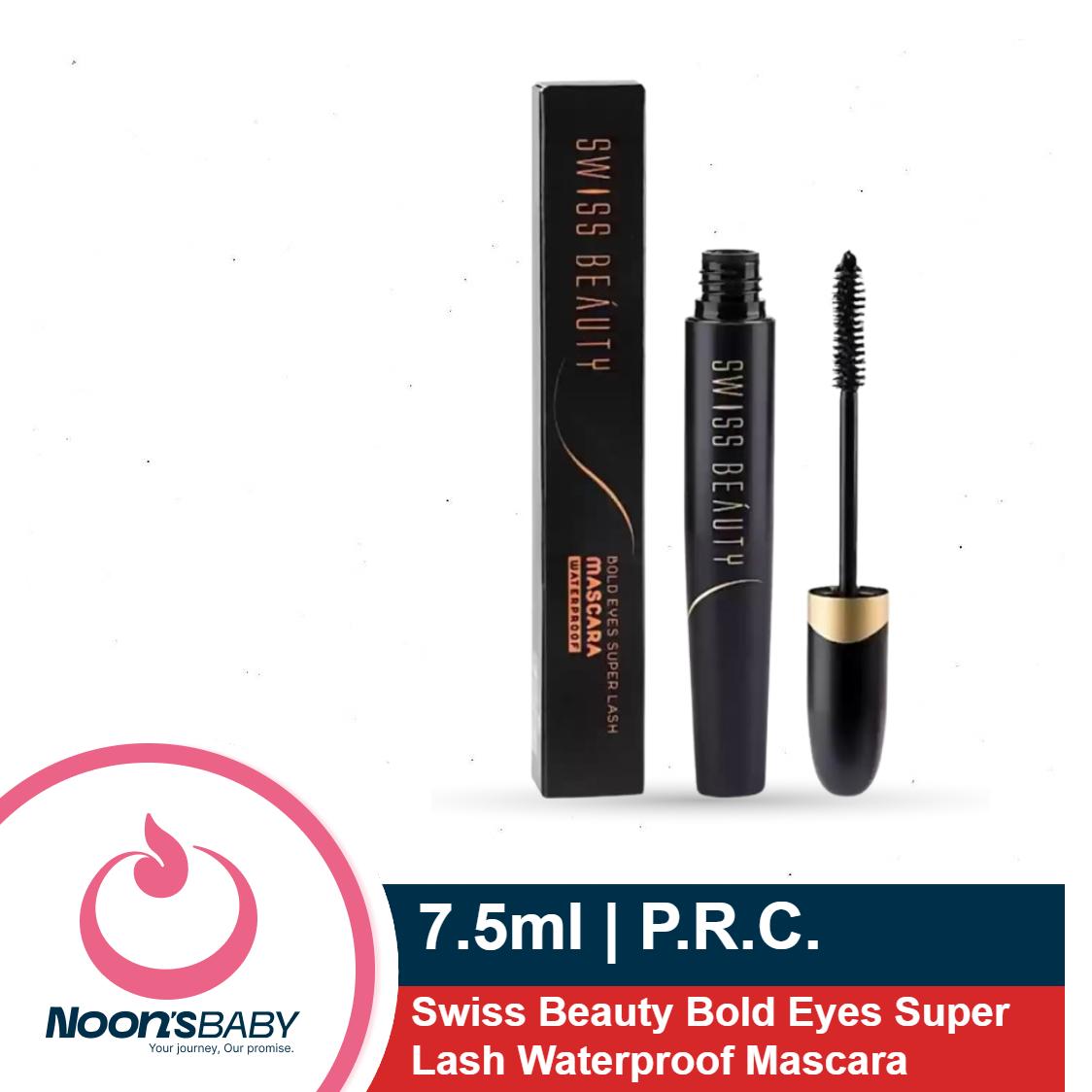 Swiss Beauty Bold Eyes Super Lash Waterproof Mascara Black 7.5ml