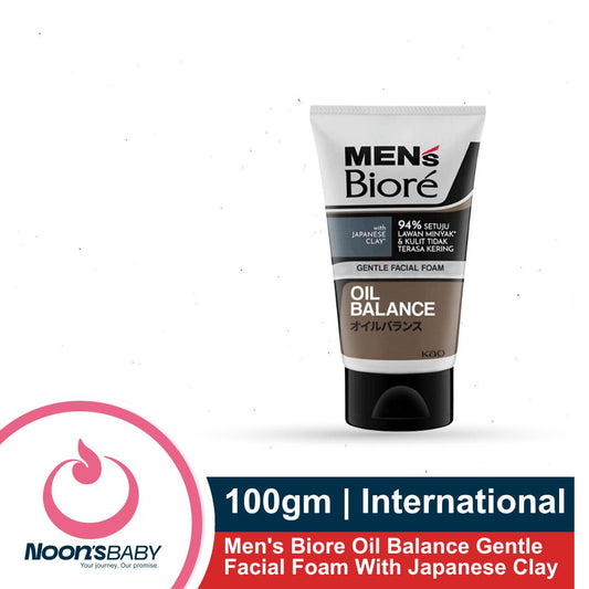 Men's Biore Oil Balance Gentle Facial Foam With Japanese Clay 100gm | Indonesia