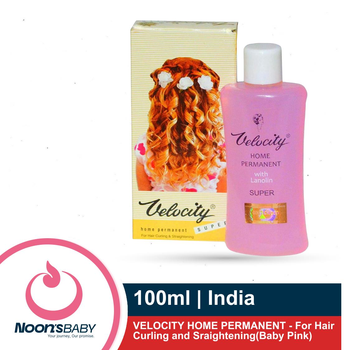 VELOCITY HOME PERMANENT - For Hair Curling and Straightening (Baby Pink)