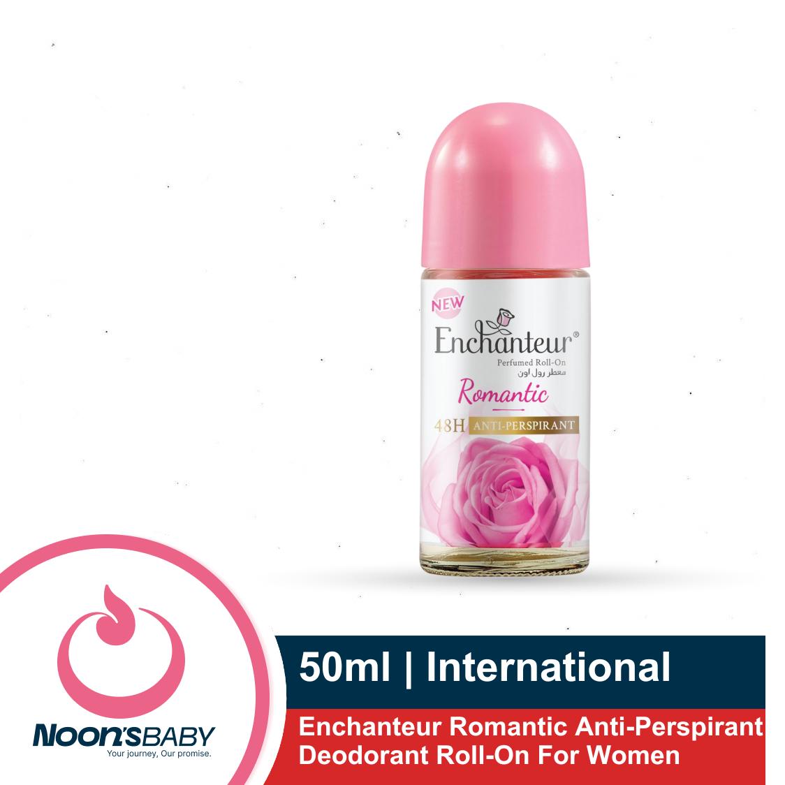 Enchanteur Romantic Anti-Perspirant Deodorant Roll-On For Women 50ml | 48-Hours Long Odour Protection| Soothing Floral French Fragrance| Quick Drying & Non-Sticky|