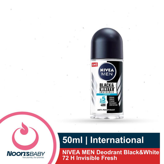 NIVEA MEN Deodrant Black&White 72 H Invisible Fresh Antiperspirant in the ball for men 50ml