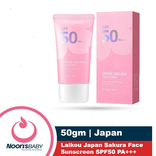 Laikou Japan Sakura Face Sunscreen SPF50 PA+++ 50gm Watery, Moisture, Whitening | Made in P.R.C