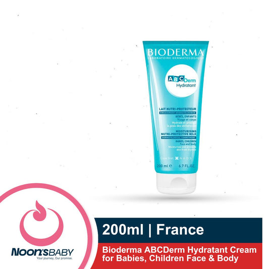 Bioderma ABCDerm Hydratant Cream for Babies, Children Face & Body 200ml/ 45ml | France