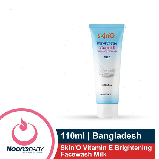 Skin'O Vitamin E Brightening Facewash 110ml - Milk | Made in Bangladesh