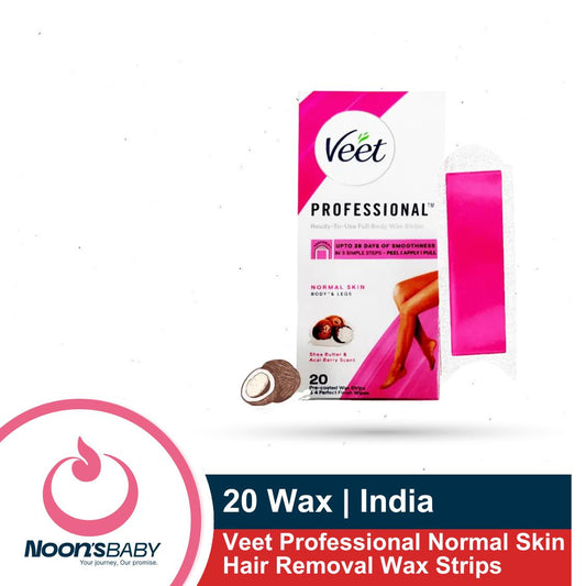Veet Professional Normal Skin Hair Removal Wax Strips 20 Strips/ 8 Strips for Body & Legs
