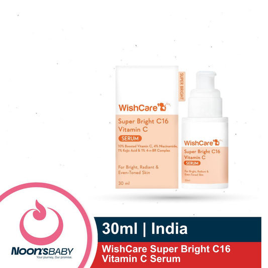 WishCare Super Bright C16 Vitamin C Serum 30ml for Oily Skin, Dry & Combination Skin -10% Vitamin C, 4% Niacinamide,1% Kojic Acid, 0.5% Ferulic Acid, Licorice & 4-n-BR- Serum For Pigmentation & Dark Spots