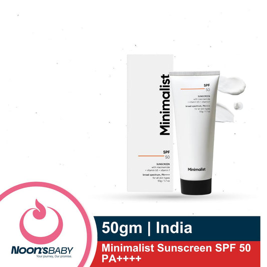 Minimalist Sunscreen SPF 50 PA++++ 50gm | Clinically Tested in US (In-Vivo) | Lightweight Cream with Multi-Vitamins | No White Cast | Broad Spectrum Niacinamide Sunscreen For Oily Skin, Dry Skin | For Women & Men |