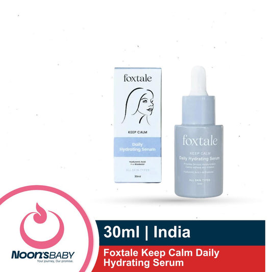 Foxtale Keep Calm Daily Hydrating Serum 30ml with Hyaluronic Acid, Aquaporin Boosters and algae extracts for deeply hydrating and reducing redness