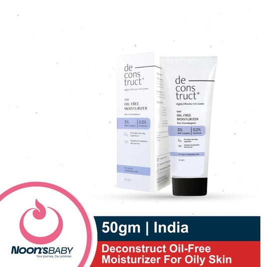 Deconstruct Oil-Free Moisturizer For Oily Skin 50gm | 3% NMF Complex + 0.2% Panthenol | Lightweight Gel Moisturizer | For Oily to Combination Skin | India