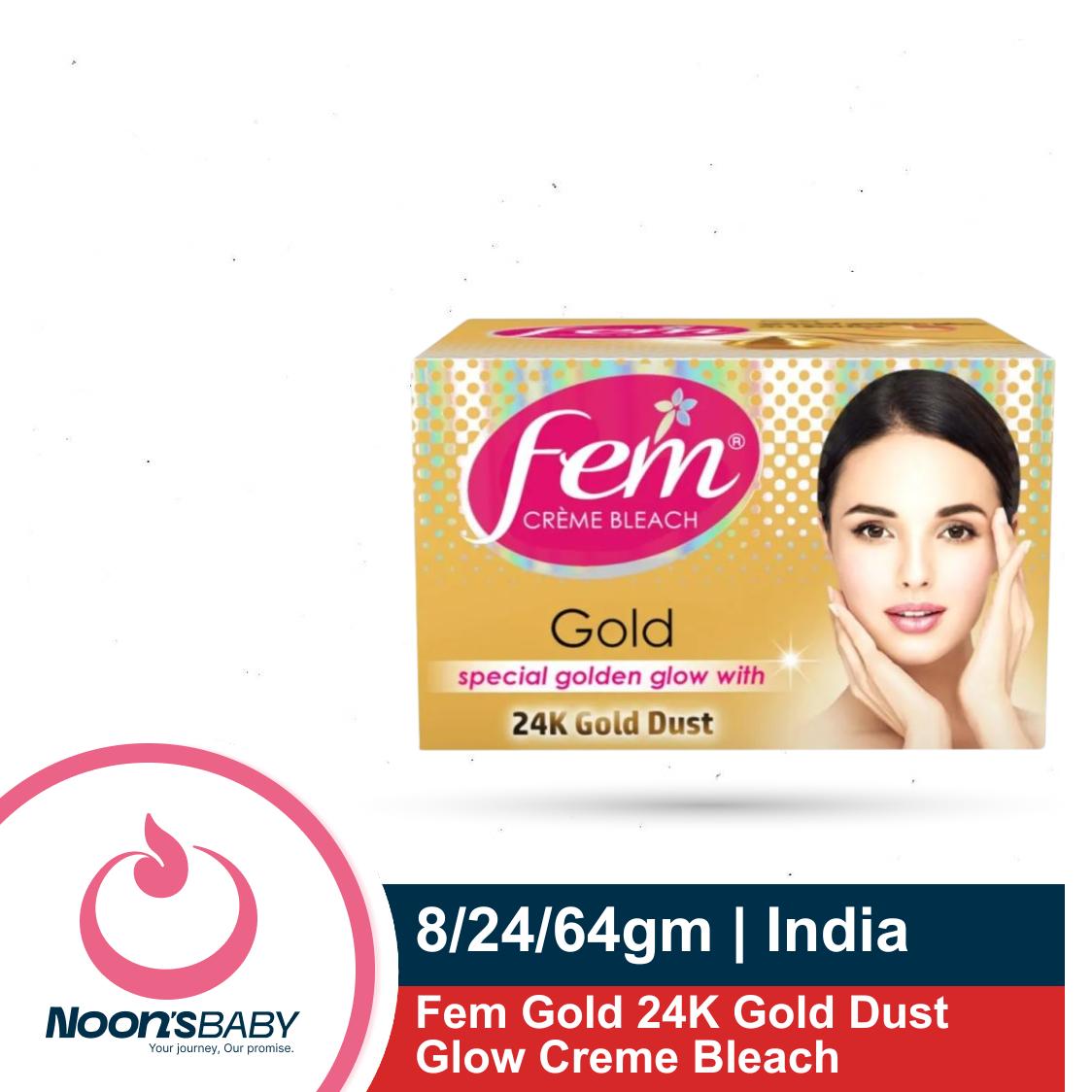 Fem Gold 24K Gold Dust Glow Creme Bleach 8gm/ 24gm/ 64gm
