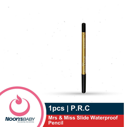 1pcs Mrs & Miss Slide Waterproof Pencil 24 Hrs Eye Pencil Deep Black Matte Kajal