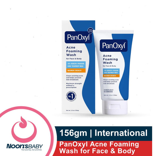 PanOxyl Acne Foaming Wash for Face & Body 156gm Benzoyl Peroxide 10% Maximum Strength Antimicrobial