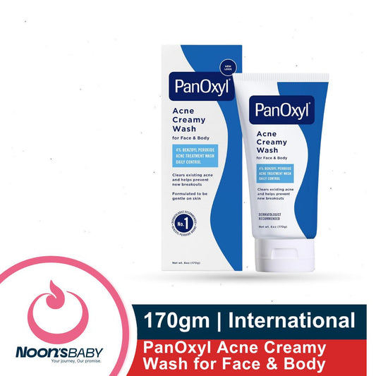 PanOxyl Acne Creamy Wash for Face & Body 170gm Benzoyl Peroxide 4% Antimicrobial