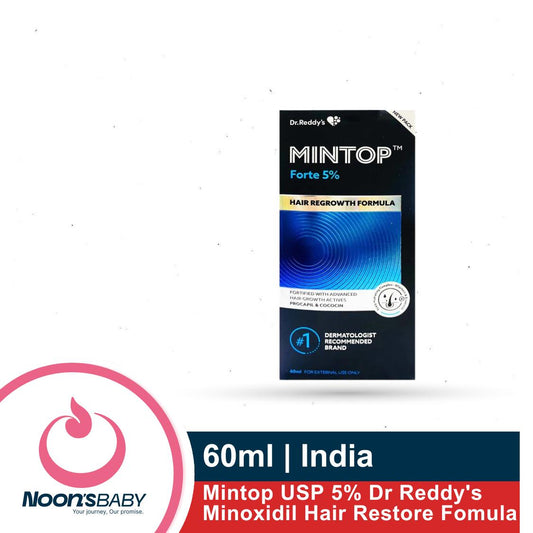 Mintop USP 5% Dr Reddy's 60ml Minoxidil Topical Solution Hair Restore Formula | India