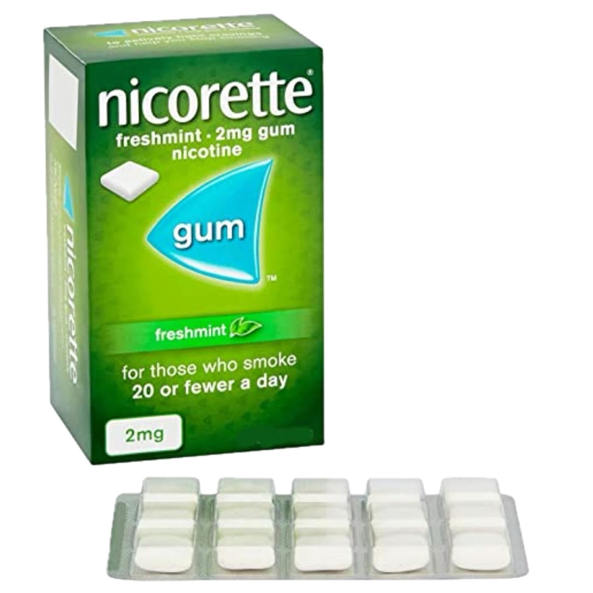Nicorette 2mg Freshmint Gum 30 Gums (International)