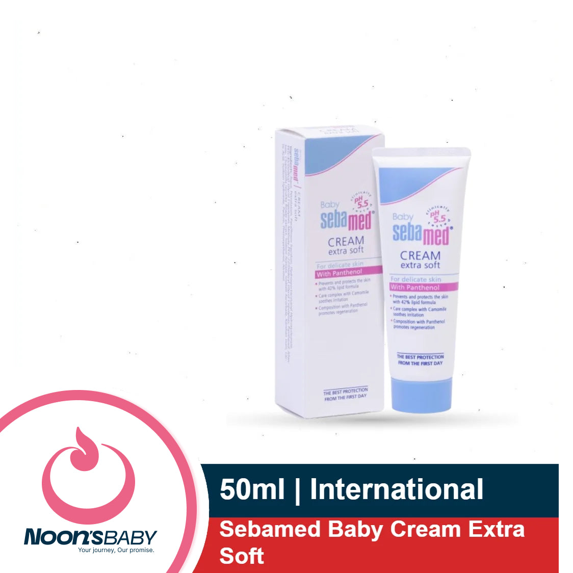 Sebamed Baby Cream Extra Soft 50ml |Ph 5.5| Panthenol and Jojoba Oil|Clinically tested| ECARF Approved | Germany