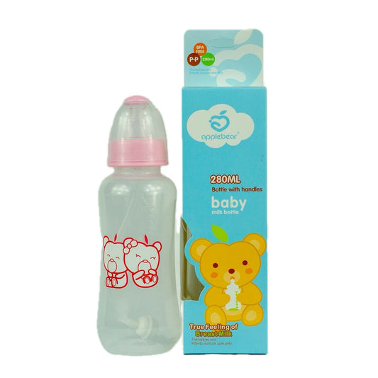 Baby Feeder AppleBear PP Feeding Plastic Bottle with Silicone Nipple 280ml