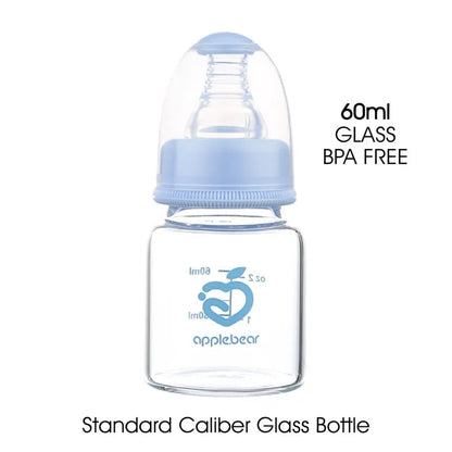 Baby Feeder AppleBear PP Feeding Glass Bottle with Silicone Nipple 60ml/ 120ml/ 200ml (Select Size Before Order)