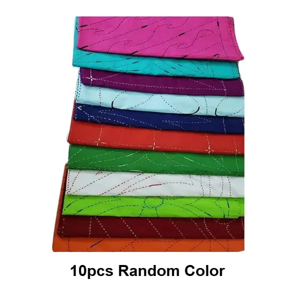 Katha for Baby Cotton Nokshi Katha 1/3/6/10pcs Combo Pack of Big Size Baby Nokshi Katha - Multicolor