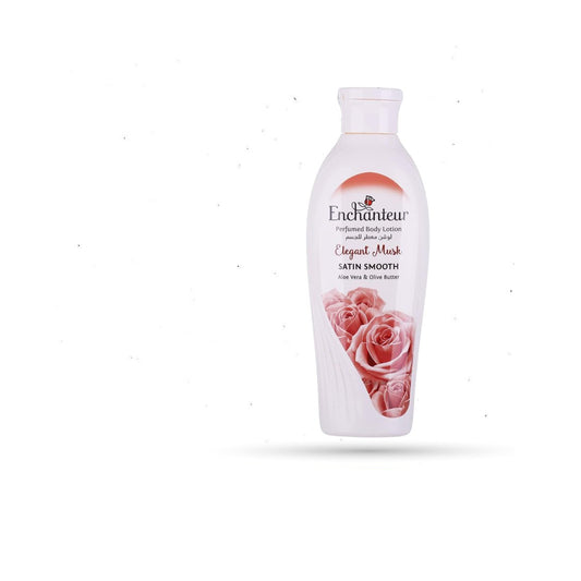 Enchanteur Perfumed Body Lotion 250ml Elegant Musk Satin Smooth Body with Aloe Vera & Olive Butter