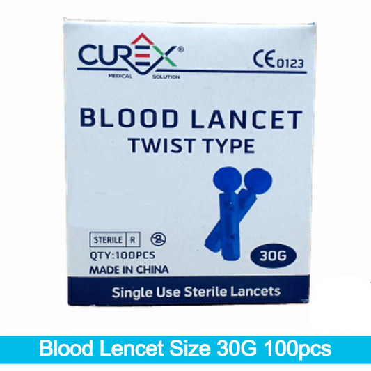 Curex Blood Lancet Twist Type Size 30G 100pcs Box (Made in China)