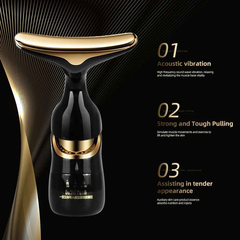 3 IN 1 EMS Face Lifting Massager Neck Firming Eye Massage Skin Fine Lines Beauty Tools Skin Lifting Tightening Device Skin Care Tool