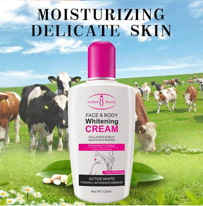 AICHUN BEAUTY 3 DAY Quick Whitening Cream 120ml Whitening Complex Collagen Milk Face & Body Cream Power Antioxidants