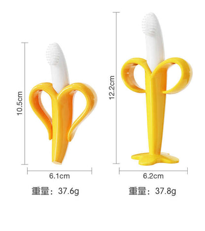 Baby Safe Banana Shape Baby Teether Toys Silicone Toothbrush