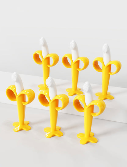 Baby Safe Banana Shape Baby Teether Toys Silicone Toothbrush