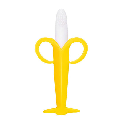 Baby Safe Banana Shape Baby Teether Toys Silicone Toothbrush
