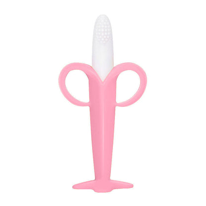 Baby Safe Banana Shape Baby Teether Toys Silicone Toothbrush