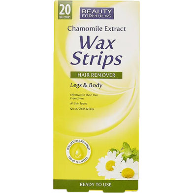 Beauty Formulas Chamomile Extract Hair Removal Wax Strip 20pcs