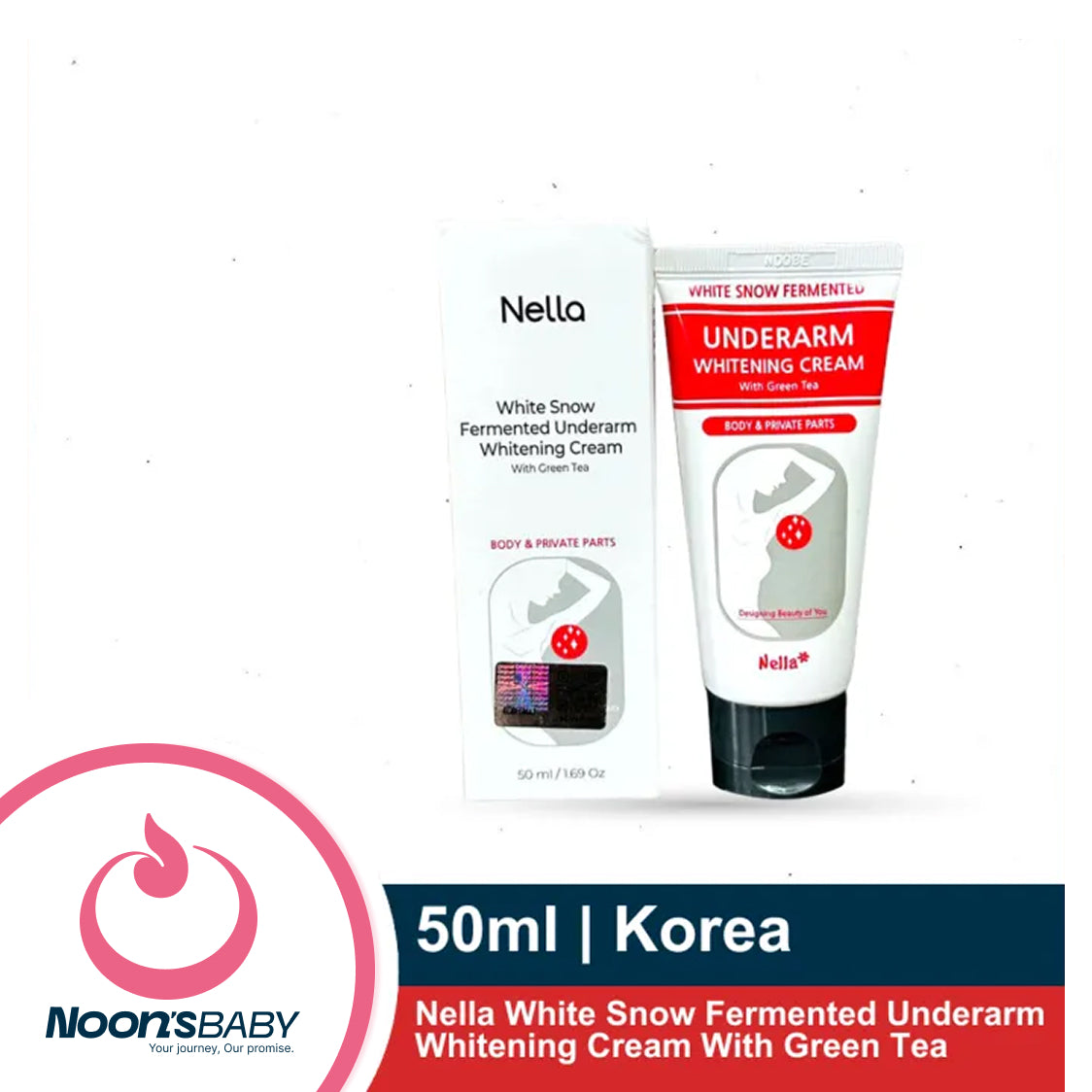 Nella White Snow Fermented Underarm Whitening Cream With Green Tea 50ml